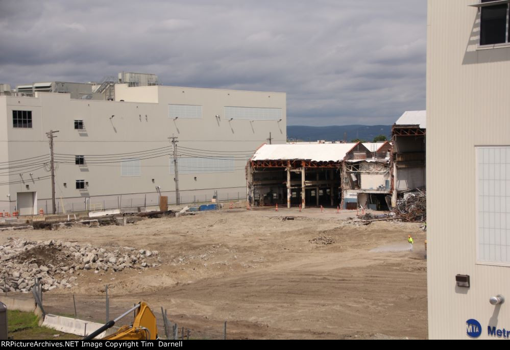 Demolition of former NY Central shop buildings